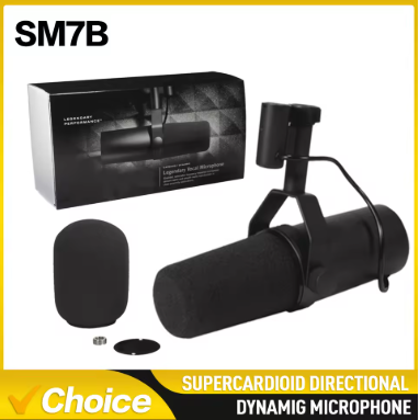 Professional Dynamic Microphone Selectable Frequency Response Mic for Studio Recording Performance Vocals For Shure SM7B